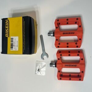 BIKEIN PRO MT BMX Bike Pedals Orange Lightweight Aluminum Alloy